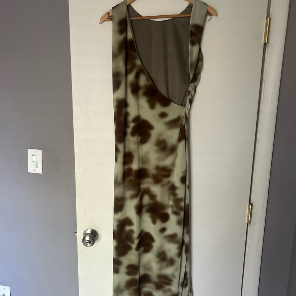 Zara Brown and Cream Halter Maxi Dress - Picture 5 of 5